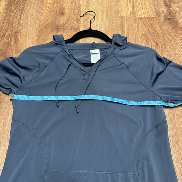 LL Bean Womens Charcoal Gray Pullover Dry Fit Tunic Hooded Long Sleeve Size XS - Picture 8 of 9